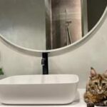 Topcret Microcemento- 
 Toon:Perla
 Rõõmus kass lööb nurru ja naudib ilusat vann…